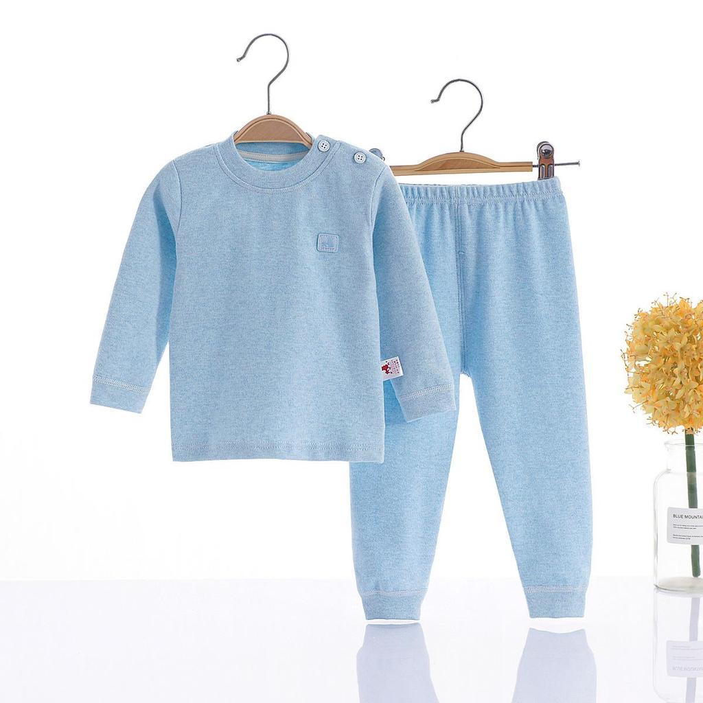 Children's Shu Velvet Warm Underwear Set - Sizes 66-175, Boys & Girls, Autumn/Winter Pure Cotton Clothes & Trousers