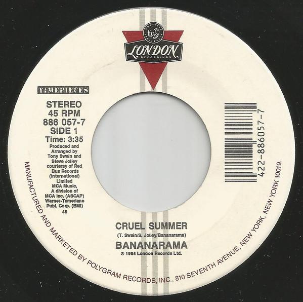 

7inch Record BANANARAMA - Cruel Summer 8860577 London Records US Rock Used