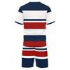 Summer Men's New Spliced Printed Pattern Breathable Round Neck T-shirt And Shorts Outdoor Skin Friendly Casual Two-Piece Set