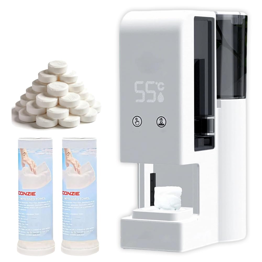 Hot Face Towel Heater Machine, Automatic Hot Towel Dispenser, 131°F Constant Face Towel Warmer, 5-Second Warmth, Disposable Towels Heater for Facials,