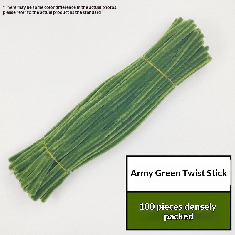 100Pcs Chenille Stems Toys Diy Strips Twist Bar Anvil Wire Craft Pipe Creative Hobby Children Plush Stick Chenille Sticks