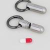 Mini Edelstahl Dichtkapsel Wasserdichte Pillendose Camping Erste Hilfe Anhänger Reise Outdoor Tragbare Pillenbox