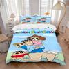 Crayon Shinchan Adventure Print 3Pcs Bedding Setduvet Cover With 2 Bedropillowcase Home Birthday Gift
