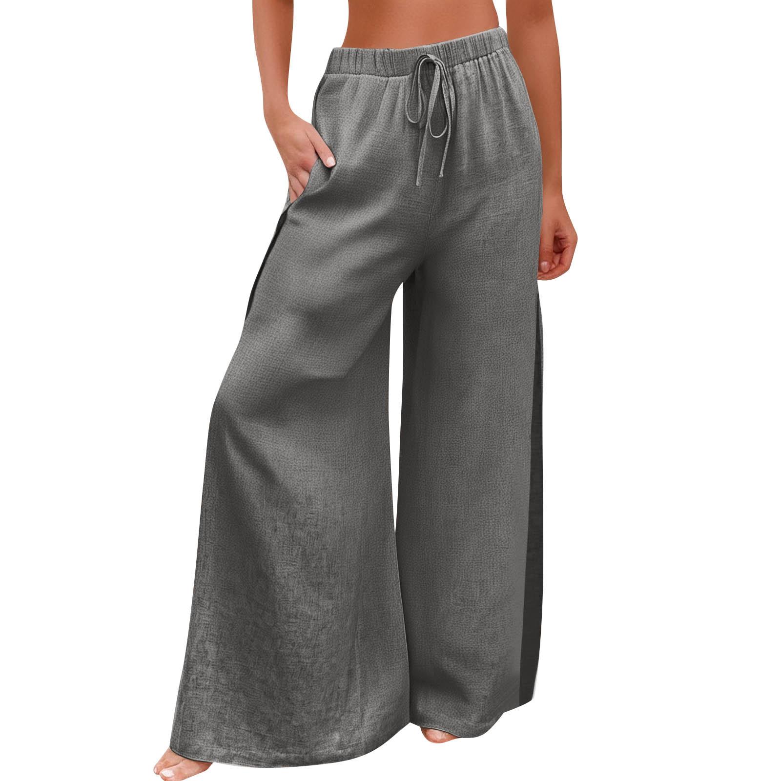 

Женские спортивные брюки для фитнеса, повседневные свободные эластичные спортивные брюки, прямые широкие брюки, повседневные брюки, брюки для йоги XL