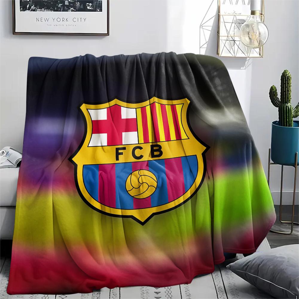 

Barcelona,pattern Flannel Blanket, High quality Comfortable for All Seasons, Home Decor, Warmth and Comfort, Perfect for Gifts. 80cm x 120cm