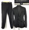 R.NEWBOLD Suit Set Men’s M Black Thin Stripe Fully Lined Jacket Pants(USED)