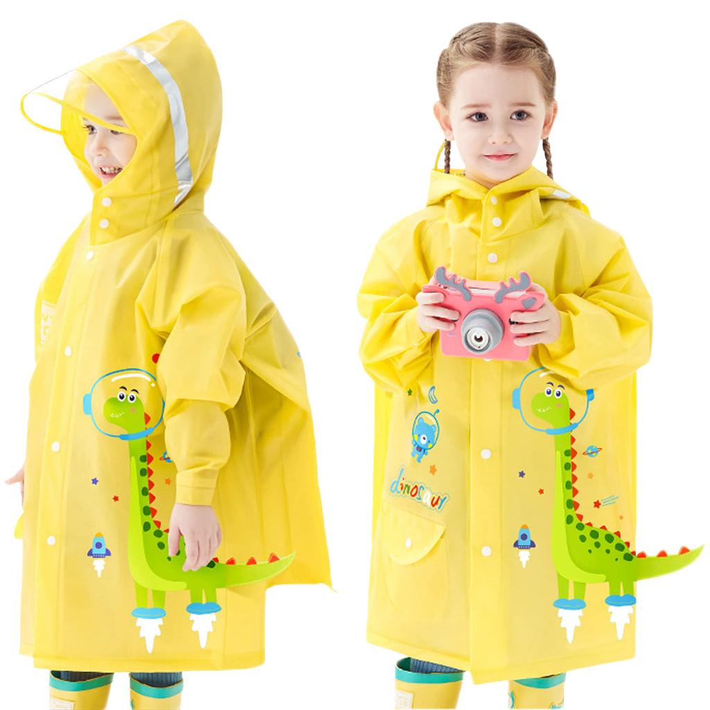 Custom Logo Waterproof Raincoat Windproof EVA Clothing for Poncho for Kids Boys Girls for Students Dinosaur Rain for Poncho