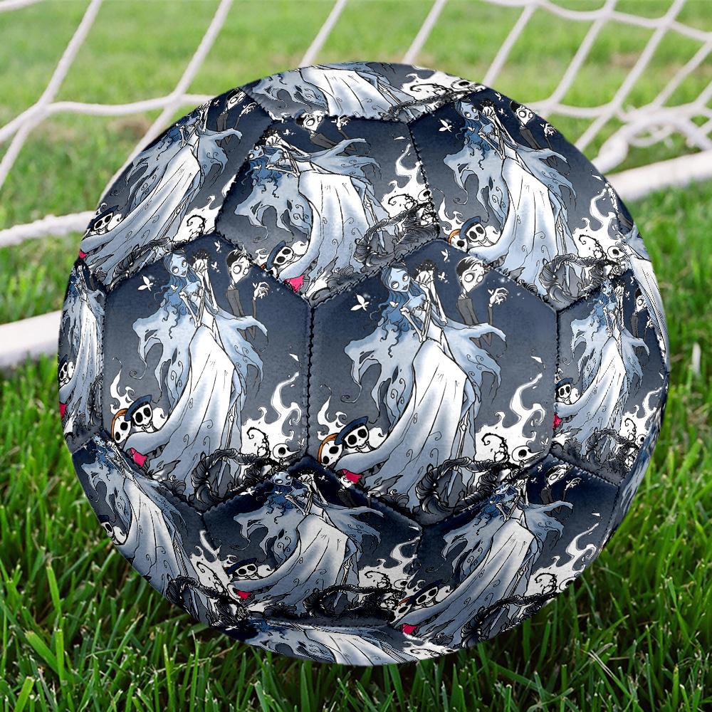 Corpse Bride Print Size 5 Soccer Ball, Standard Match Football for Sports Game and Team Practice, Ideal Gift for Soccer Fans