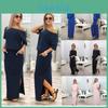 Elegantes Sommer-Locker-Taschenkleid mit stilvollem Cut-out-Design und weichem Strickstoff