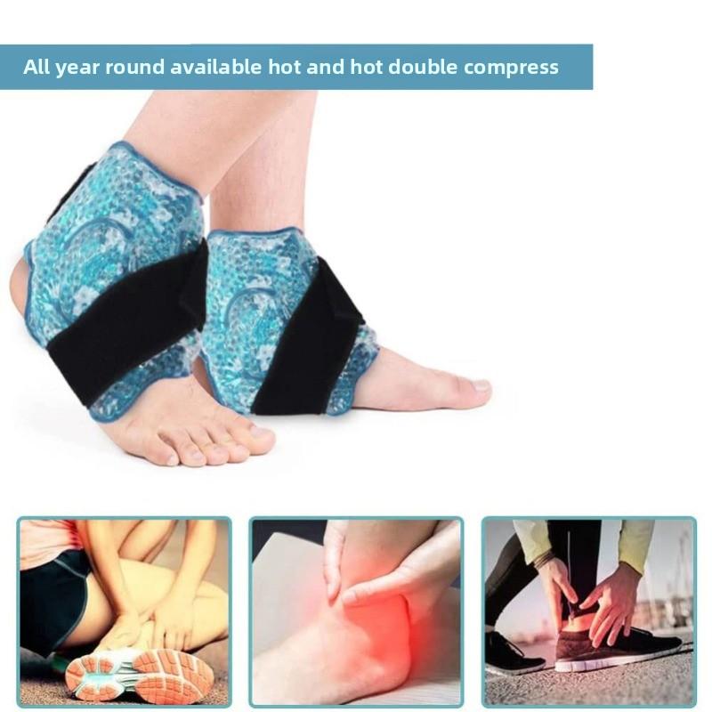 Multi-Purpose Cold/Hot Dual-Sided Plush Ankle Wrap – Comfortable Fleece-Lined Design for Swelling Reduction