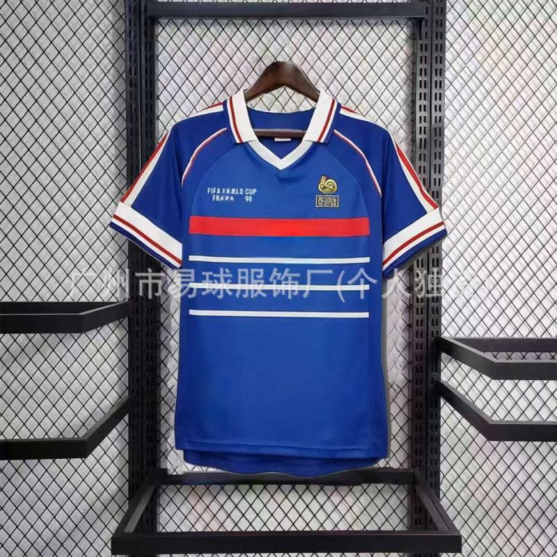Wholesale national team retro jersey France Brazil Argentina England Portugal star fan commemorative model S