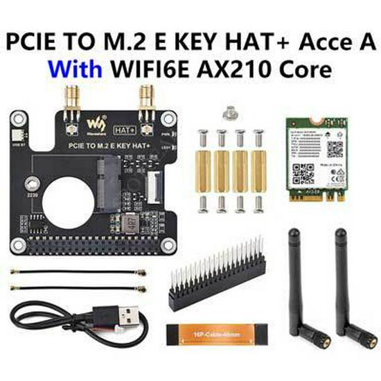 Raspberry Pi 5 M.2 E Key NGFF To PCIe Adapter Board for Wi-Fi 6/7
