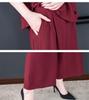Mother's Summer 2026 Stylish Loose Fit Two-Piece: Short Sleeve, Casual, Slimming, Tummy Concealing for Middle-Aged Women