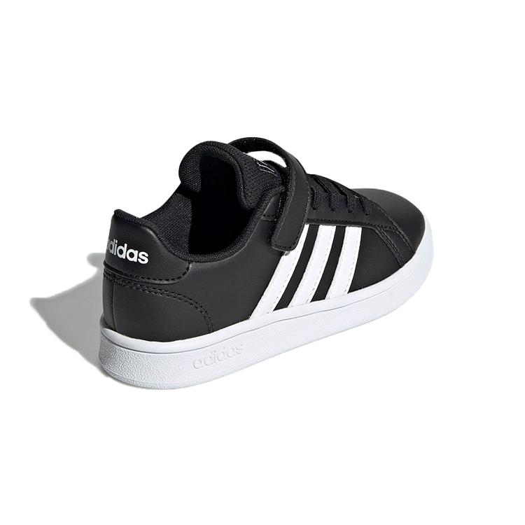 adidas Neo GRAND COURT Breathable Low Top Kids' Skateboarding Shoes Black White Kids' EF0108