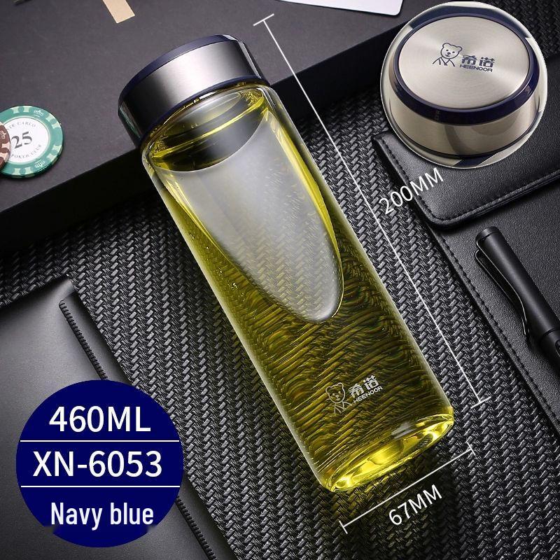 Heenoor Single-Layer Portable Glass Tea Cup with Lid