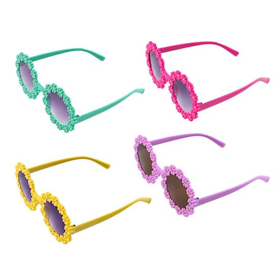 Blomst Hund Solbriller Kjæledyr Cosplay Runde Briller Sommer Strand Kjæledyr Tilbehør for Hunder Katter Fotorekvisitter Fest Kostyme