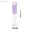 2,5 ml Rosa Herzförmige Lippenemaille-Tube mit Schlüsselanhänger und Pinselstab Lipgloss-Tube Leere Flasche Lippen-Glasurbehälter Make-up-Werkzeug