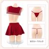 Set Sexy Sailor Costume Miniskirt Bikini Embroidered Dual Structure of Neat and Suitable for One Size Fits Cosplay Costume [SENMHS] 5-piece (tops + +