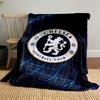 A circular logo with a lion holding a staff, surrounded by a grid pattern. for all seasons blanket lunch break throw gift