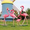 Fiberglass Flamingo Sculpture for Garden and Pond Decorations