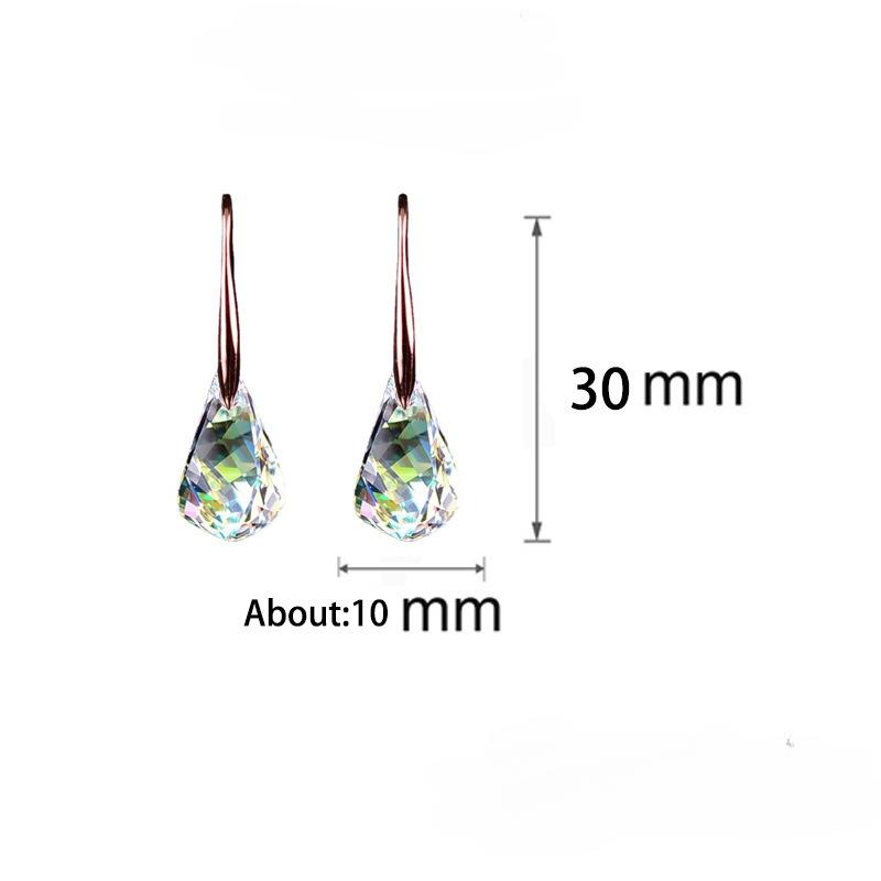 Fashion Rose Gold Color Water Drop Zircon Earrings For Women Girls New Vintage Personality Long Dangle Earrings Jewelry