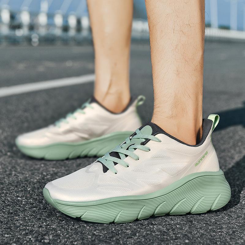Sneakers large size new high elastic shock absorption running men's shoes jumping couple casual shoes fashion versatile trendy shoes 2025