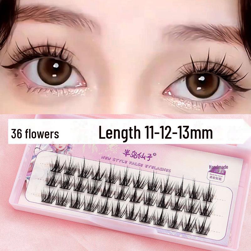 "Cílios postiços Lazy Trilogy Sunflower White Moonlight Magic Fairy Curl"
