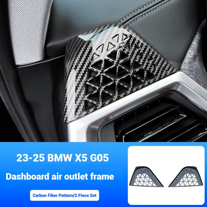 För BMW X5 X6 X7 G05 G06 G07 2025-2025ABS Bil Instrumentbräda Sidoluftutblås Vent Dekorativ Ram Täckdekal Interiörtillbehör