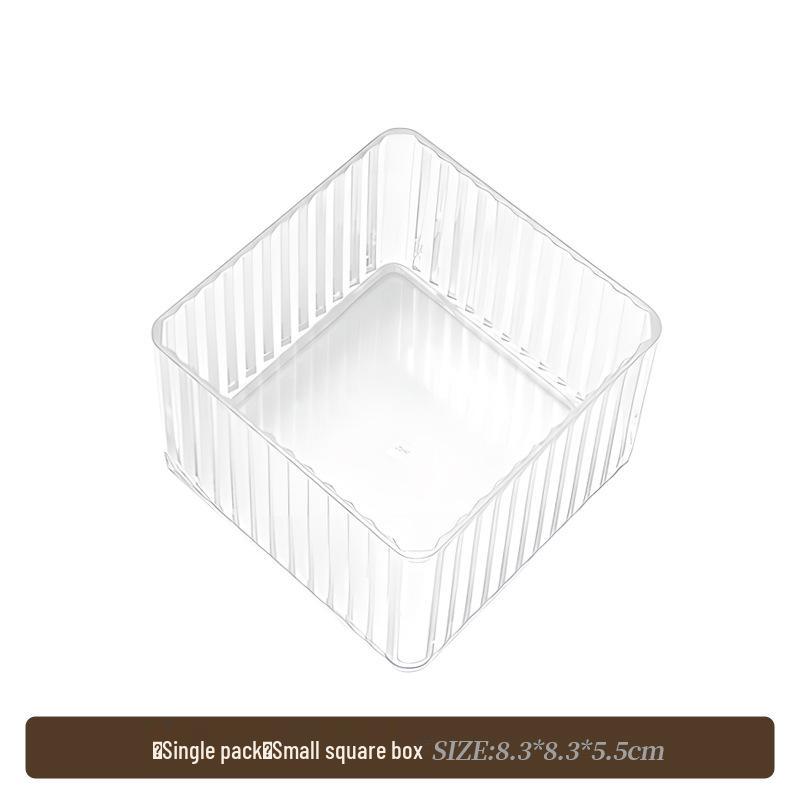 Transparent Rectangular Cosmetic Drawer Divider for Lipsticks and Brushes