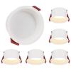 Set of 5 Recessed Spotlights - NETTLIFE - 230V/5W - 4000K (neutral White) - Integrated LED - White Metal