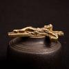Cross Shape Jesus Statue Keychain Pure Copper Chapel Hanging Ornaments  Car Keychain