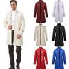 Medieval Vintage Mens Coat Stand Collar Court Noble Uniform Halloween Cosplay Costume