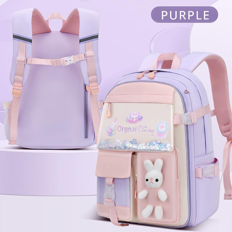 Fashion Quicksand Refrigerator Door Open Schoolbag Elementary Junior High School Girl's Backpack for Grade 1 3 6 9 Children Leisure Travel Rucksack