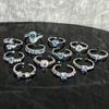 Icy Blue Diamond Open Ring: Trendy, Versatile, Personalized Korean Fashion for Women