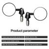 2pcs Universal Bicycle Mirror Handlebar Rearview Mirror  7/8" Handle Bar End Foldable Motorbike Side