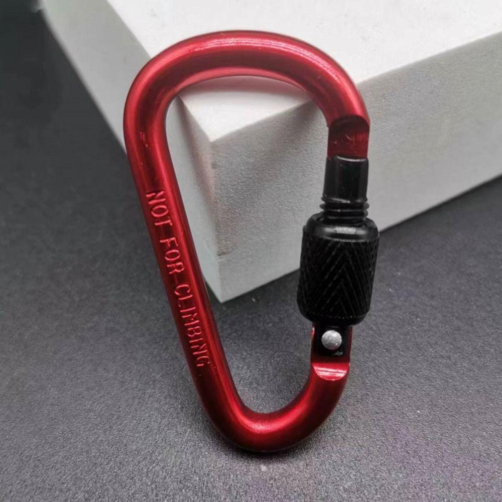 Safety Multicolor Aluminium Climbing Button Alloy Carabiner Camping Hiking Hook Buckle Keychain