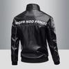 Amerikanische Lederjacke Herren Frühling und Herbst neue trendige Marke gutaussehend hochwertig lässig Stehkragen Motorradlederjacke