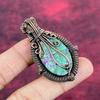 Ruby Fuchsite And Rainbow Moonstone Pendant Copper Wire Wrapped Gemstone Jewelry