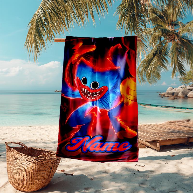 Personalized Customized Proof Beach Towel with Poppy Playtime Pattern - Soft, Absorbent,quick-drying,perfect Swimming,camping&bathing