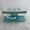 Low MOQ Stock MONOGRAM CLEAR Women Girls COSMETIC BAG CUTE Zip POUCH Make up Bag WITH GLITTER LETTER Decoration
