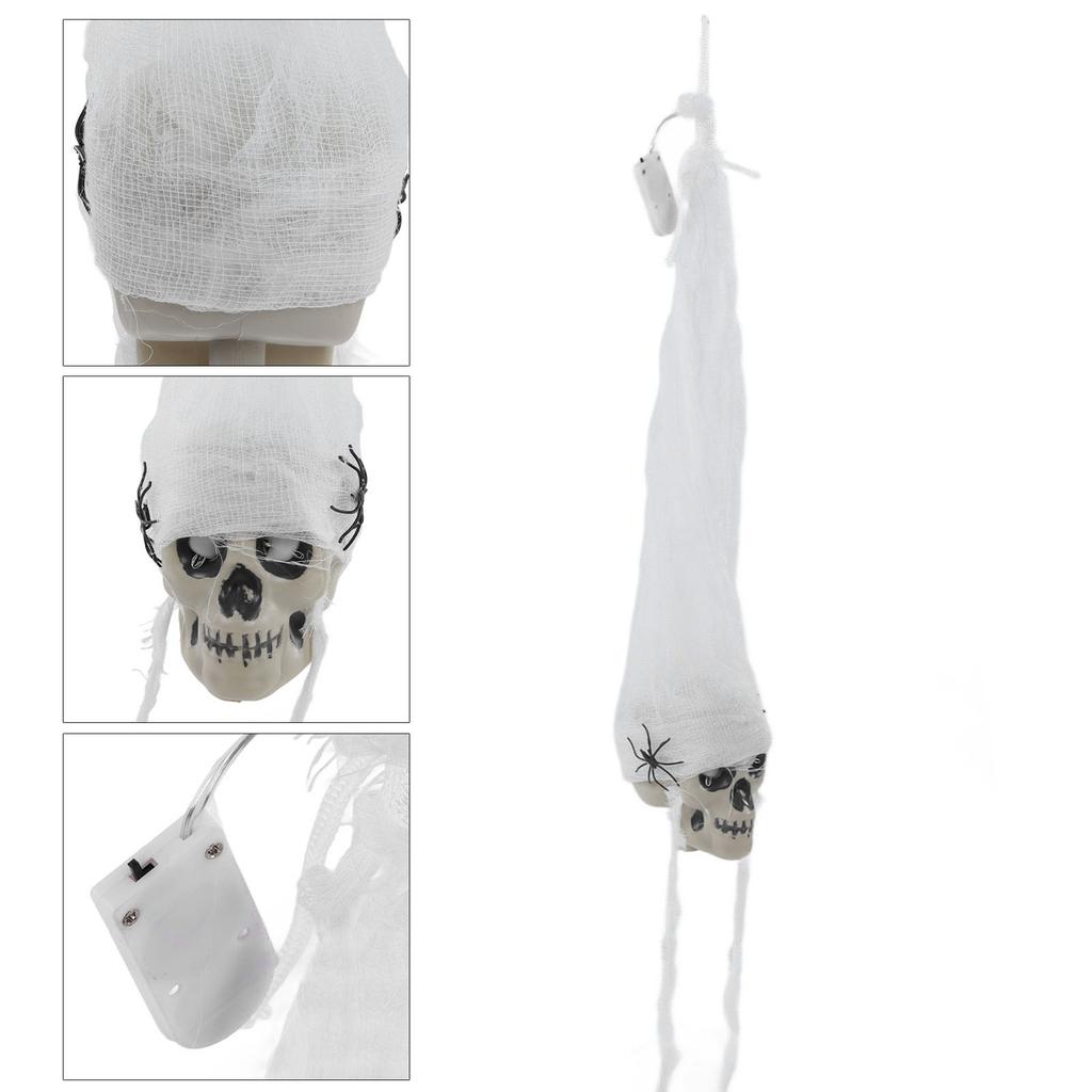 Wisząca Dekoracja LED Czaszka Wisząca Dekoracja LED Halloween na Wewnątrz Zewnątrz Drzewo Trawnik Impreza
