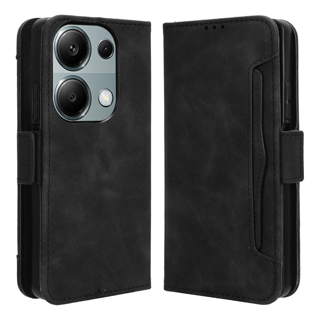 For Xiaomi Redmi Note 13 Pro 4G/Poco M6 Pro 4G/Note 14S 4G Case Multiple Card Slots Leather Phone Cover