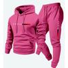 Mens Hooded Sweatshirt Set Long Sleeve Top Pants Casual Sportswear Loose Fit