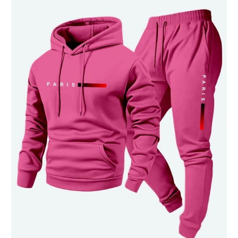 Mens Hooded Sweatshirt Set Long Sleeve Top Pants Casual Sportswear Loose Fit