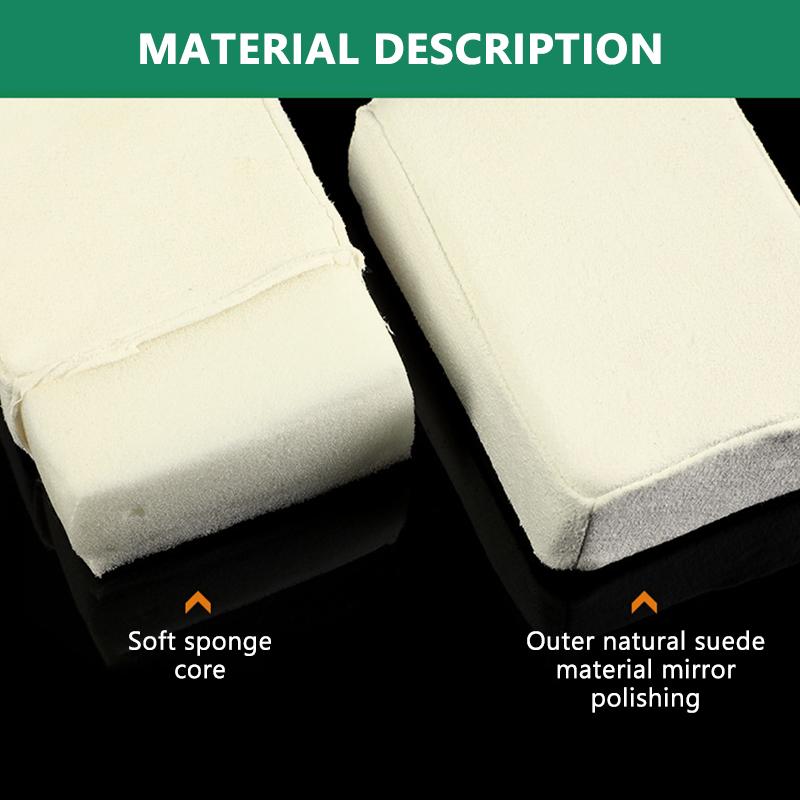 SEAMETAL Chamois Suede 3PCS Car Cleaning Sponge Demister Block Washing Cleaner Car Buffer Polisher Waxing Tools