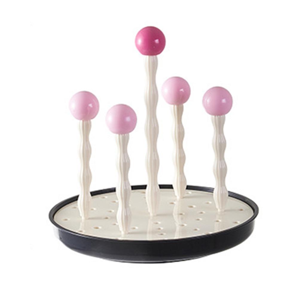 

Detachable Bottle Cleaning Dryer Plastic Rotatable Cup Holder Kitchen Organization Rack White+Red-4