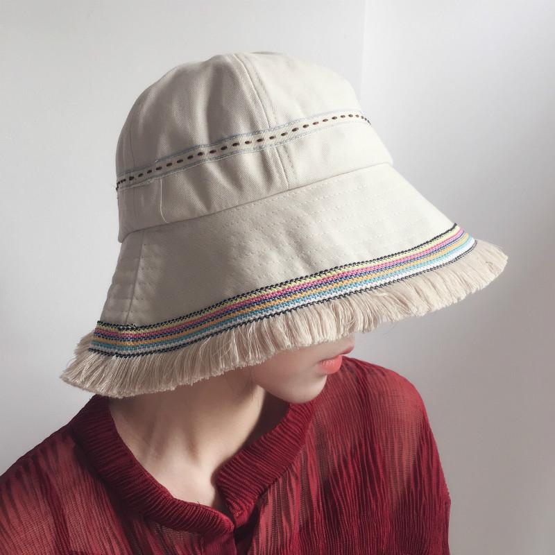 Buy Men Women Unisex Bucket Hat Cap Fringe Tassel Boho Ethnic Sun