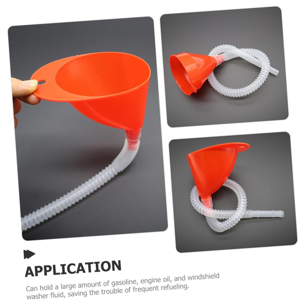 GLEAVI 2 In 1 Car Motorcycle Funnel Kit - Plastic with Neck and
