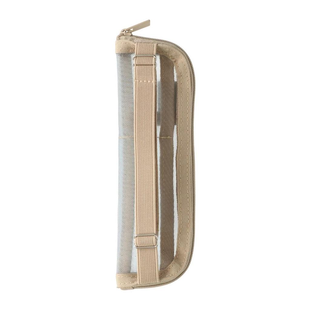 Mesh Pen Pouch with for Decorating Gray Band, Notebooks, Mesh, DA-PO06-GY