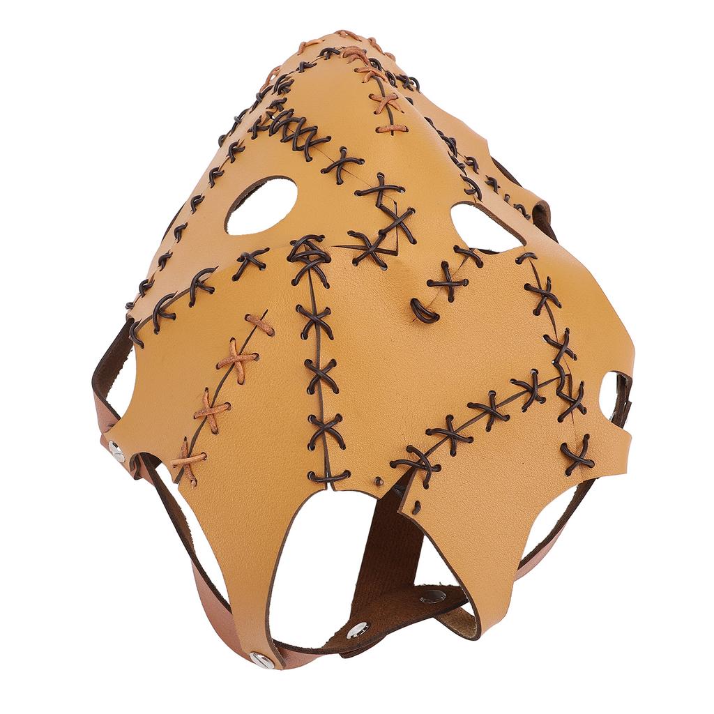 Hallowmas Scary Face Cover Innovative Fun Hand Crafted Safe Breathable PU Leather Face Cover for Fes